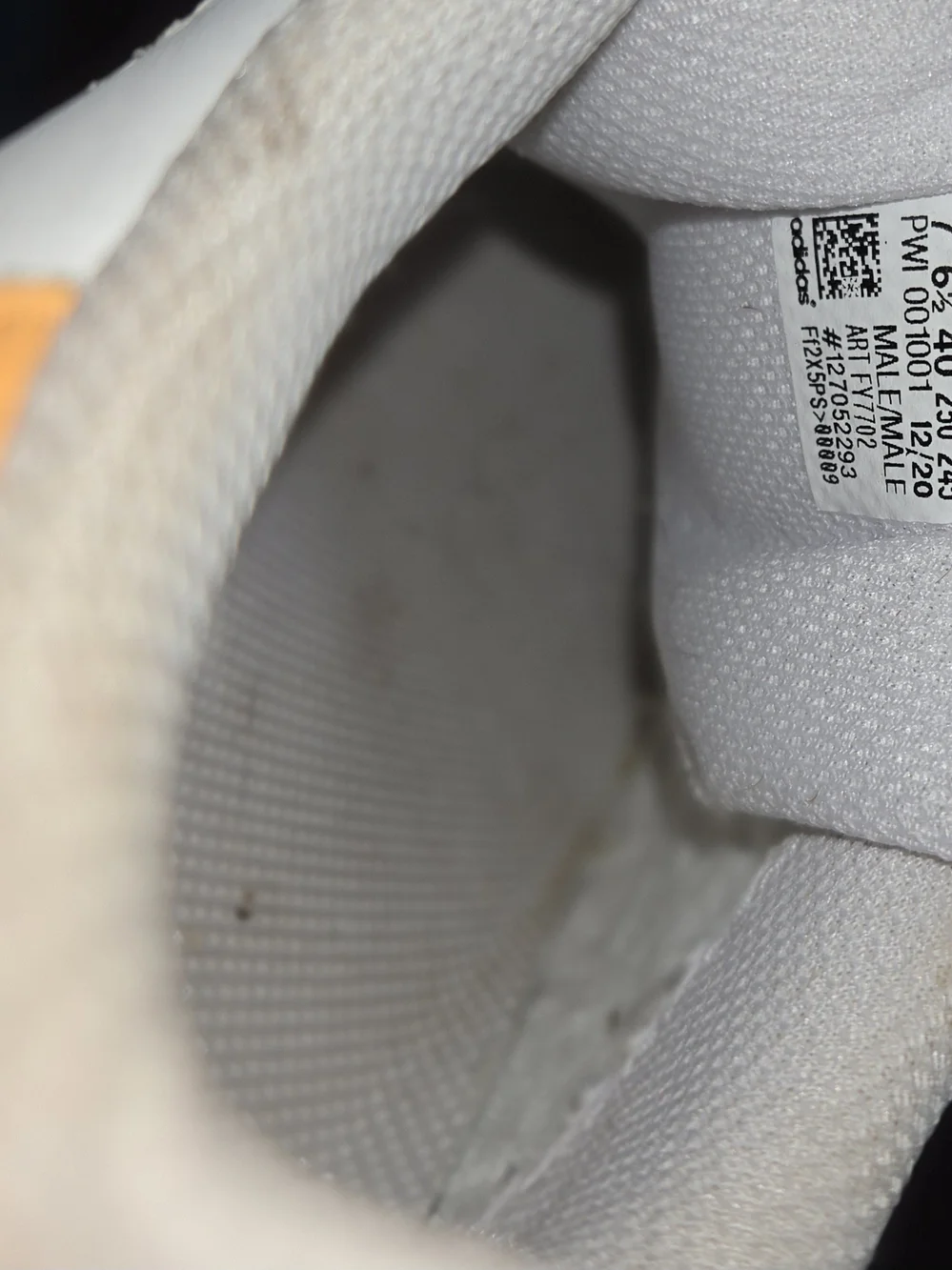 adidas White & Orange Low-Top Sneakers